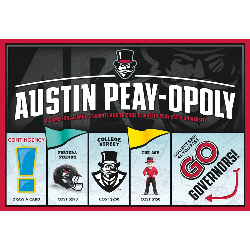 Austin Peay State University Monopoly-Style Board Game, Suitable for Ages 8 and Up