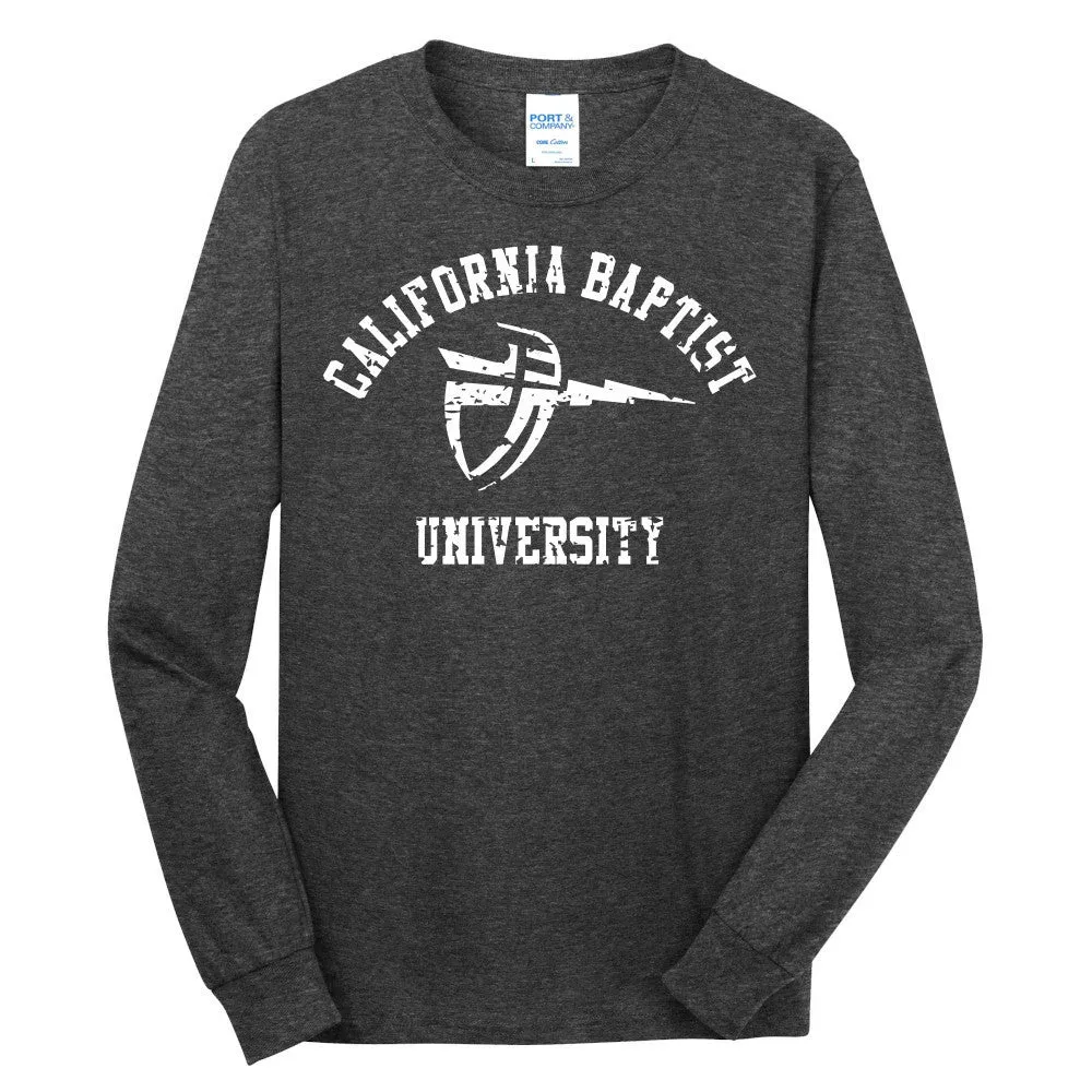 California Baptist University Distressed Retro Logo Long Sleeve Adult T-Shirt