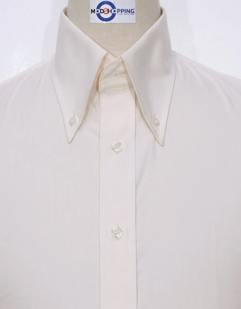 Cream Button Down Collar Shirt