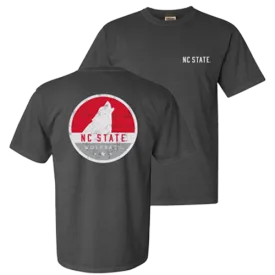 NC State Wolfpack Charcoal Comfort Colors Howling Wolf Circle T-Shirt