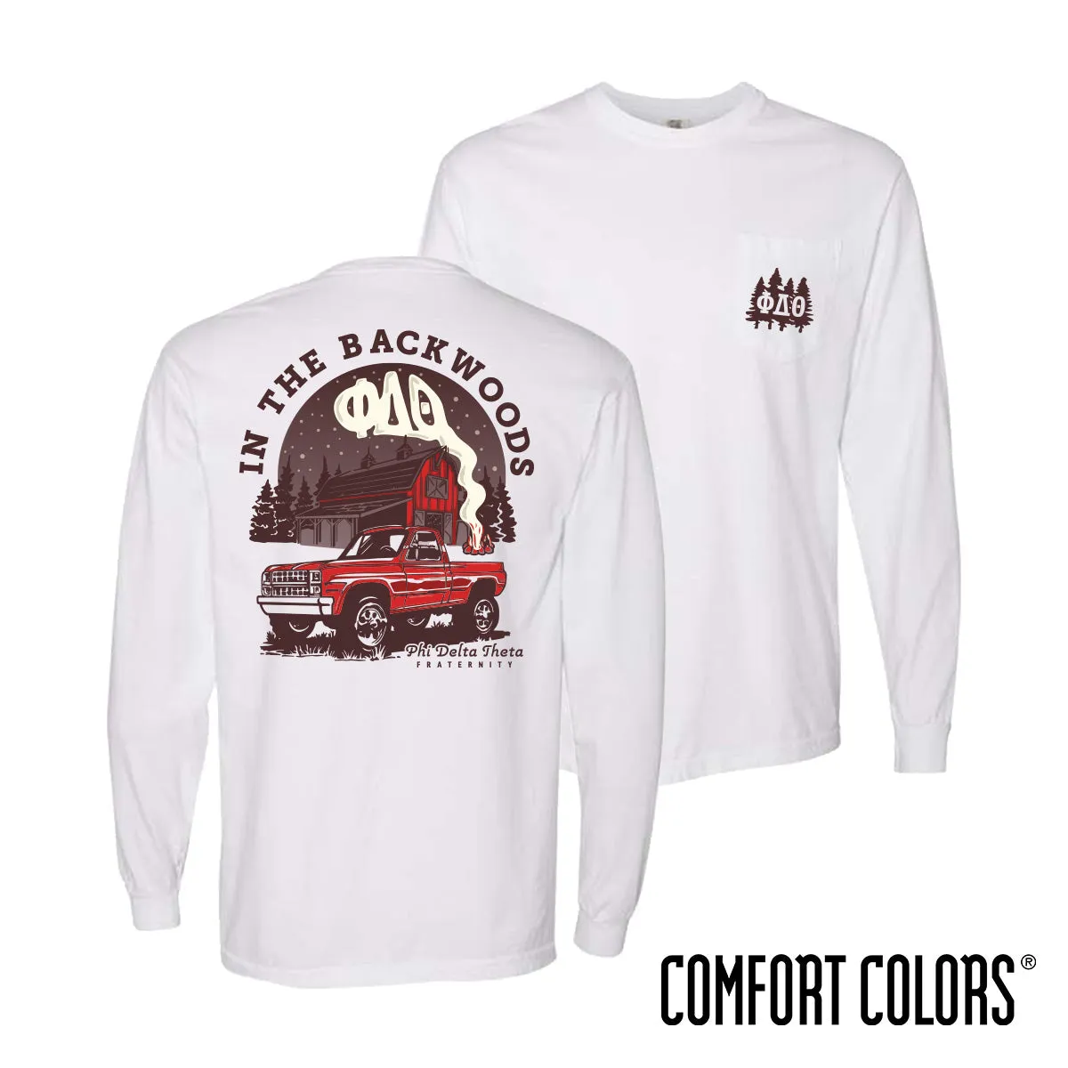 Phi Delt Comfort Colors Country Roads Long Sleeve Tee