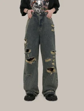 Straight Wide Leg Jeans