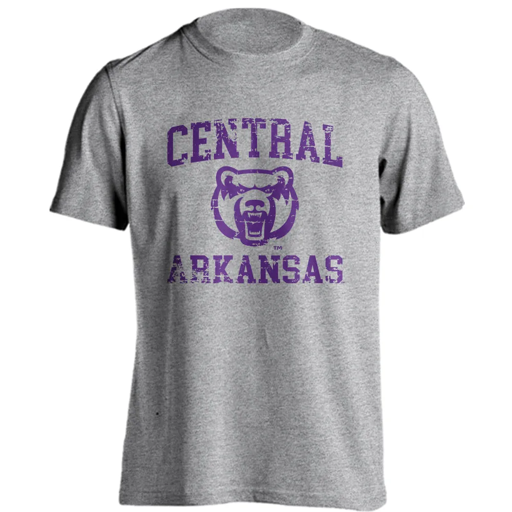 University of Central Arkansas Bears Retro Distressed Logo Short Sleeve T-shirt